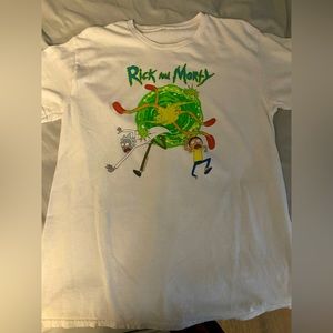 Rick & mortuary white t-shirt medium size for kids